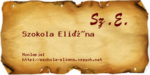 Szokola Eliána névjegykártya